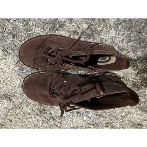 Clark's Tamitha Boots Purple Suede Sz 7 Euc - Picture 4 of 7